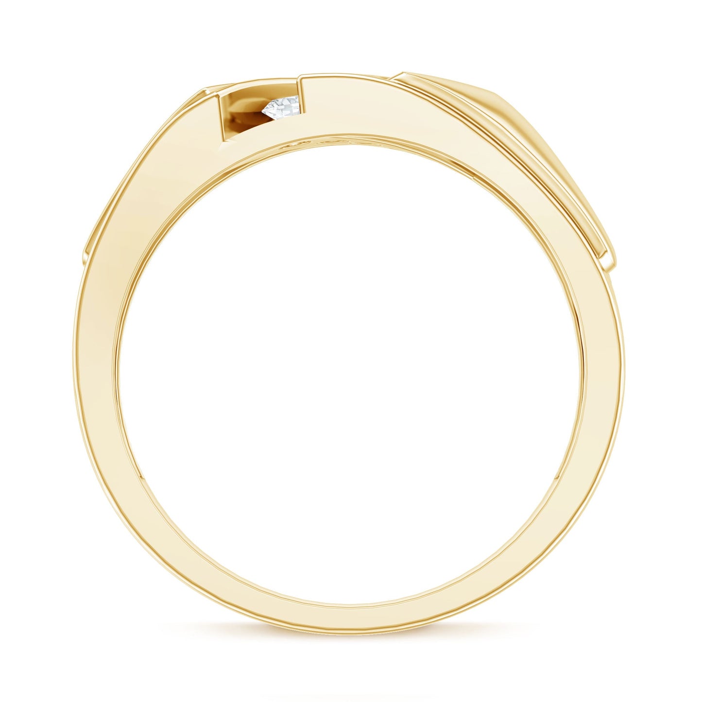 Lab Grown Diamond Mens Wide Wedding Band