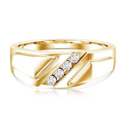 Lab Grown Diamond Mens Wide Wedding Band