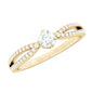 Diamond Solitaire Engagement Ring With Split Shank