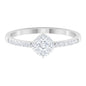 Certified Diamond Engagement Ring in Illusion Setting