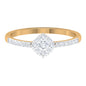 Certified Diamond Engagement Ring in Illusion Setting