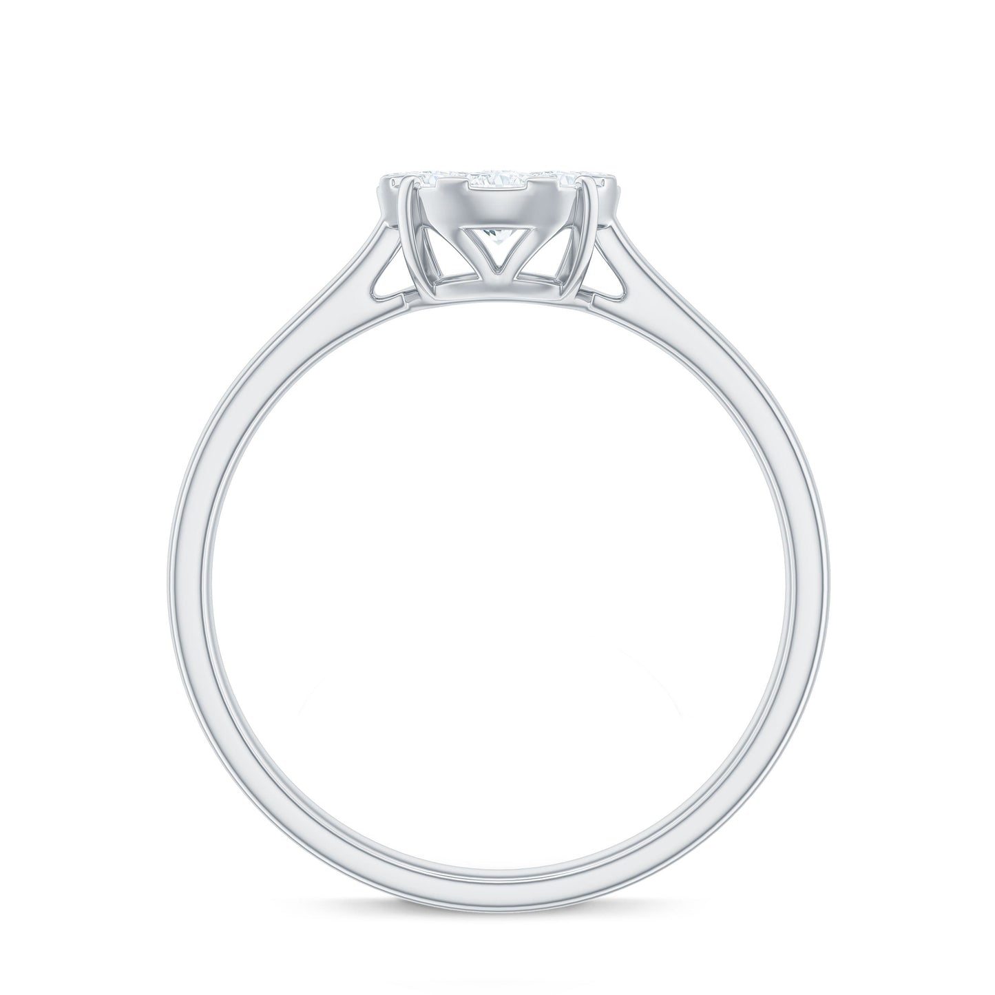 Natural Diamond Promise Ring in Illusion Set
