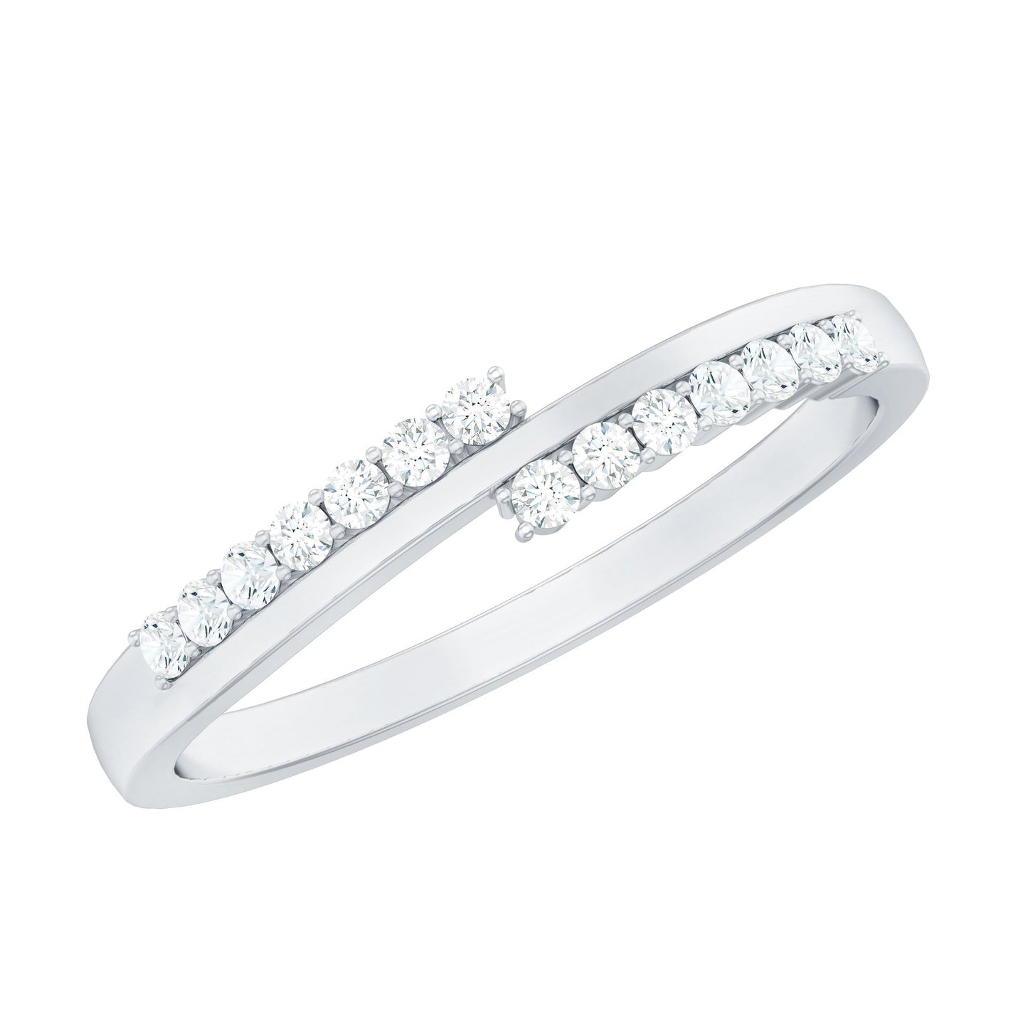 Minimalist Real Diamond Stackable Ring for Women