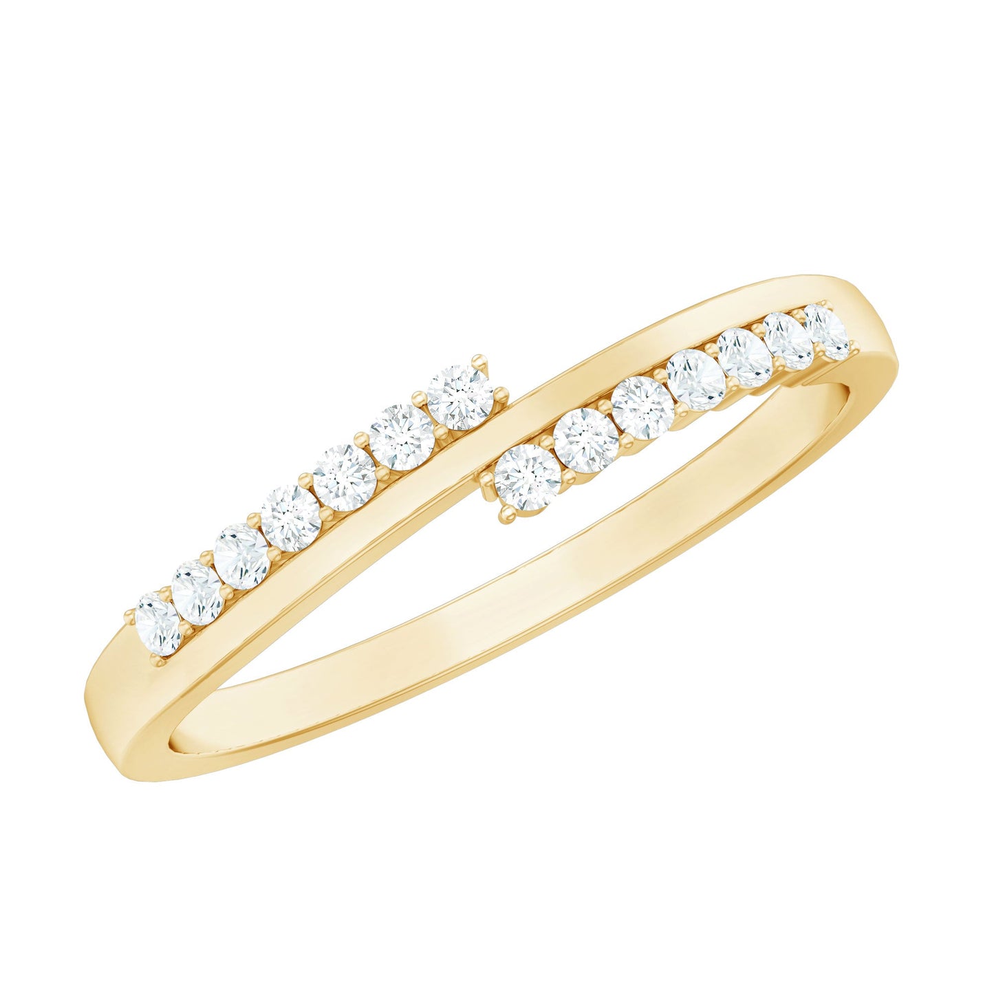 Minimalist Real Diamond Stackable Ring for Women