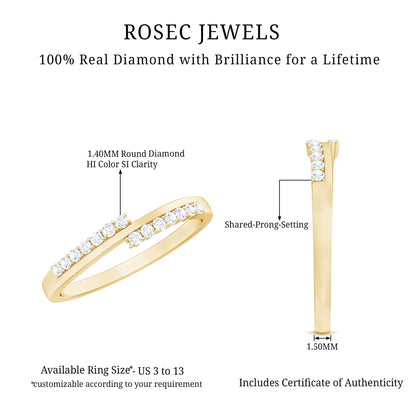 Minimalist Real Diamond Stackable Ring for Women