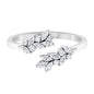 Nature Inspired Diamond Leaf Wrap Ring for Women