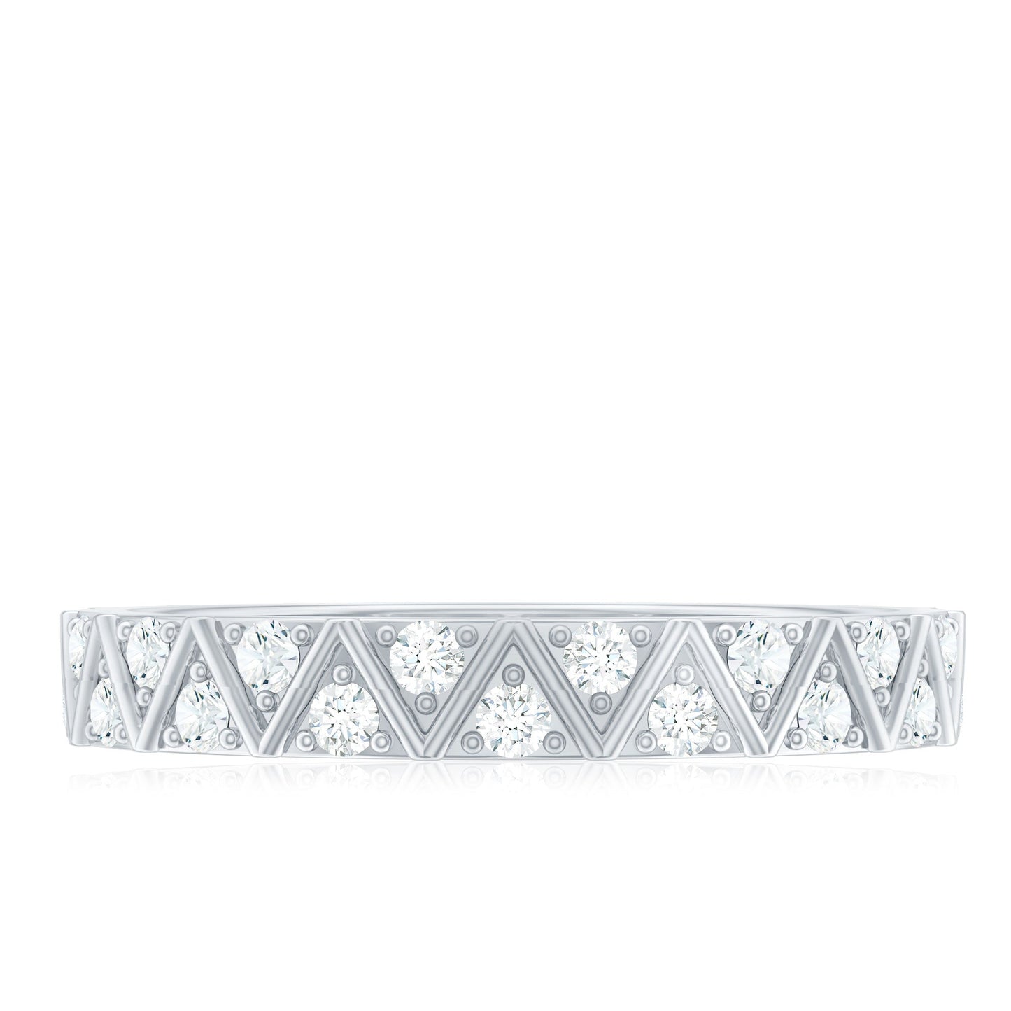 Diamond Band Ring in Surface Prong Set