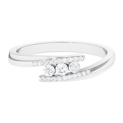 Round Diamond Three Stone Promise Ring