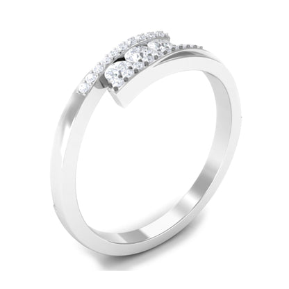 Round Diamond Three Stone Promise Ring