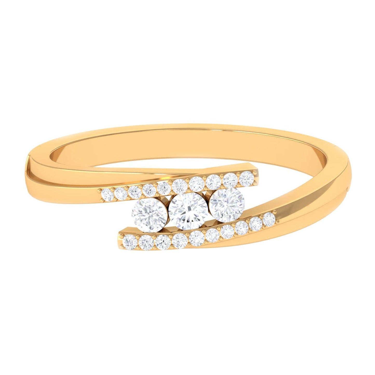 Round Diamond Three Stone Promise Ring