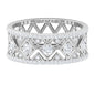 Vintage Inspired Diamond Wide Wedding Band for Women