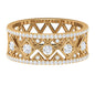 Vintage Inspired Diamond Wide Wedding Band for Women