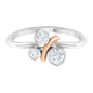 Natural Bezel Set Diamond 3 Stone Promise Ring
