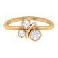 Natural Bezel Set Diamond 3 Stone Promise Ring