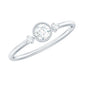 Minimal Diamond Promise Ring in Bezel Setting