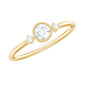 Minimal Diamond Promise Ring in Bezel Setting