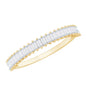 Natural Baguette Diamond Half Eternity Ring for Anniversary