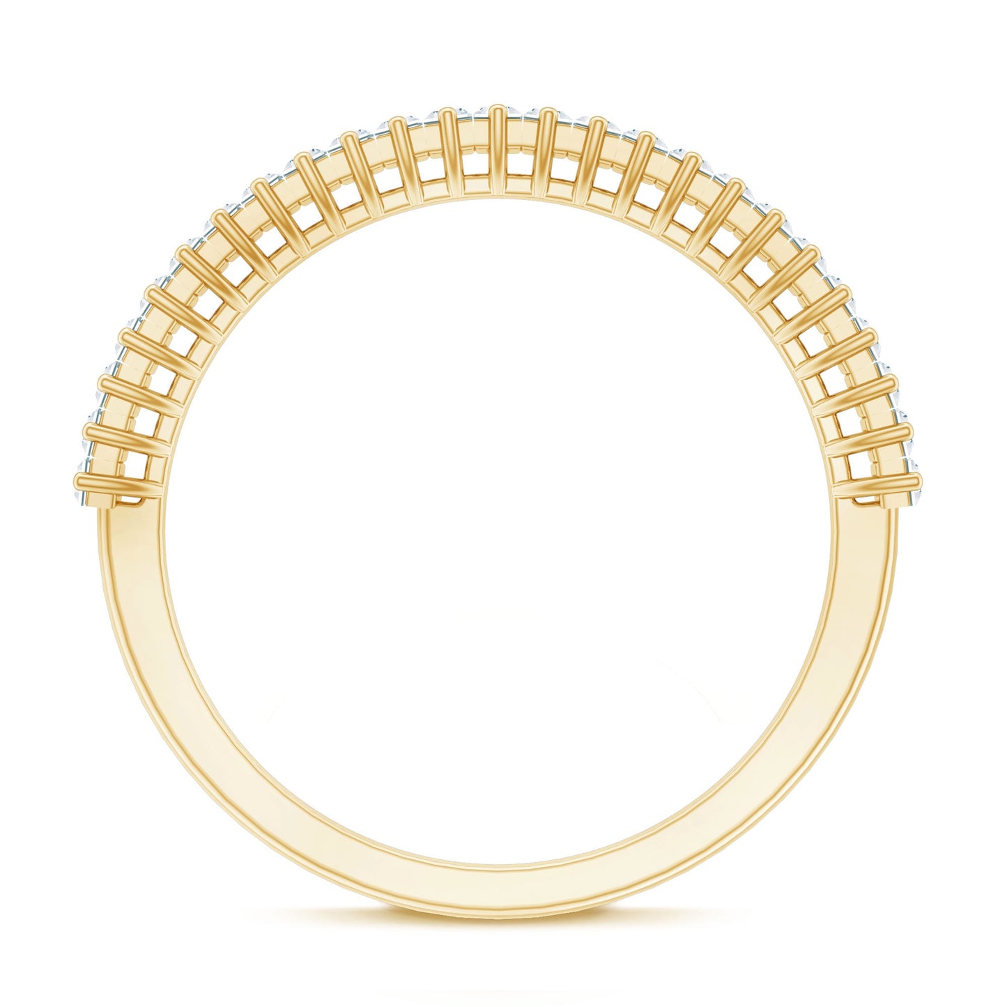 Natural Baguette Diamond Half Eternity Ring for Anniversary