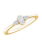Real Diamond 3 Stone Promise Ring for Valentines