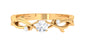 Natural Diamond Promise Ring with Crossover Shank
