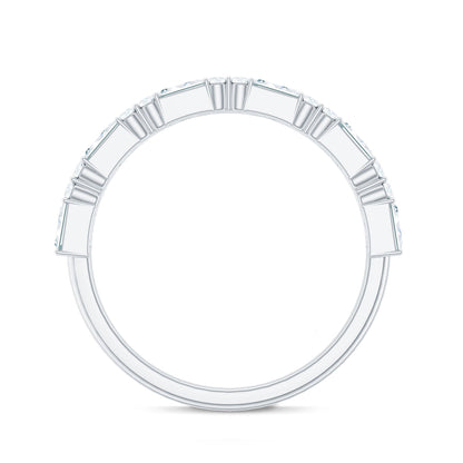 Natural Diamond Half Eternity Anniversary Ring in East West Style
