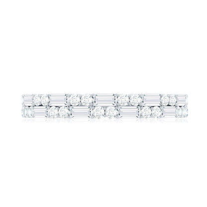 Natural Diamond Half Eternity Anniversary Ring in East West Style