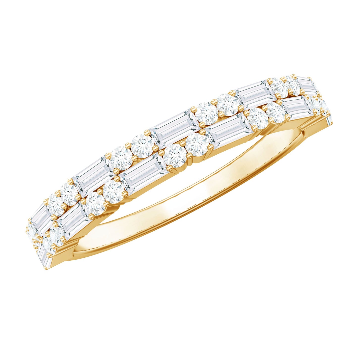 Natural Diamond Half Eternity Anniversary Ring in East West Style