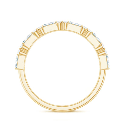 Natural Diamond Half Eternity Anniversary Ring in East West Style