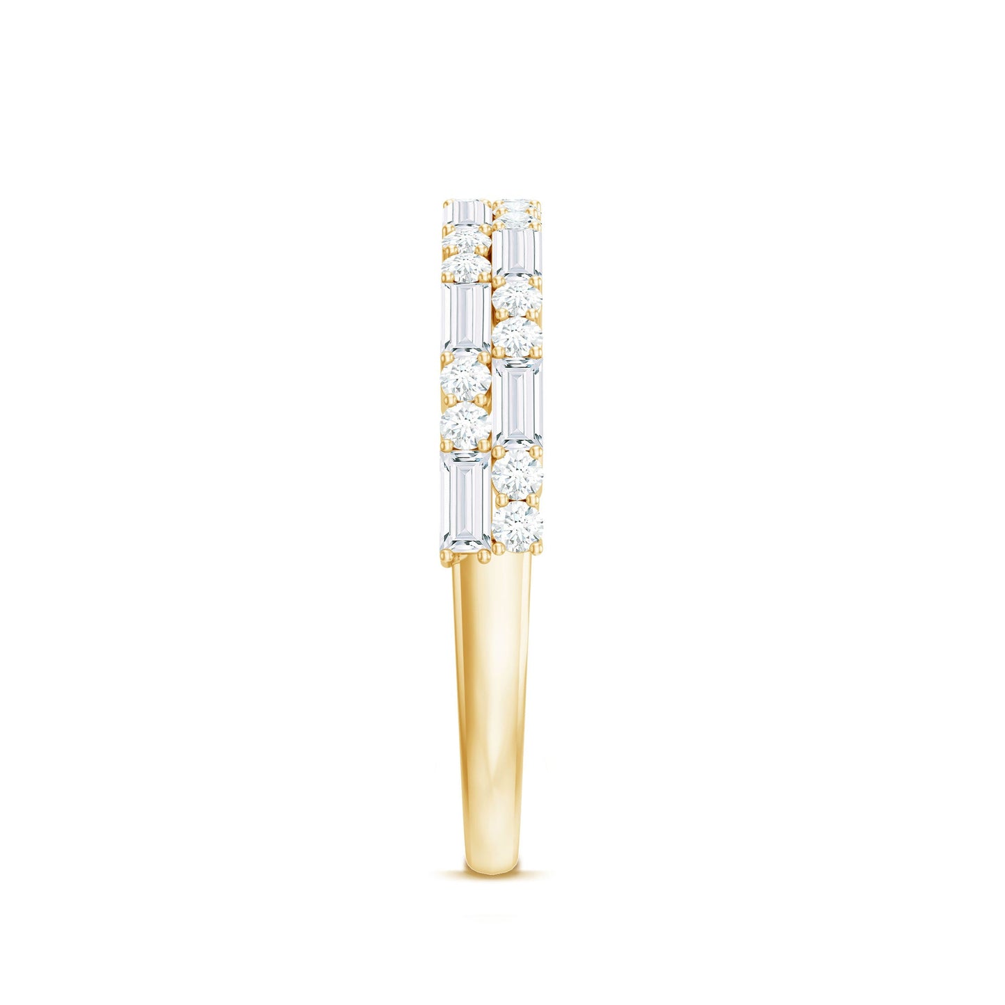 Natural Diamond Half Eternity Anniversary Ring in East West Style