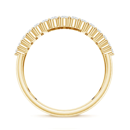 Lab Grown Diamond Statement Wedding Band for Women