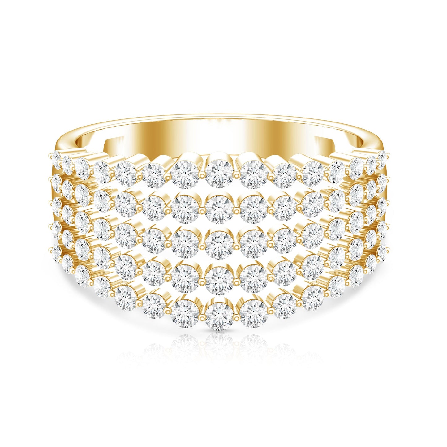 Lab Grown Diamond Statement Wedding Band for Women