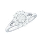 Certified Real Diamond Cluster Ring with Halo