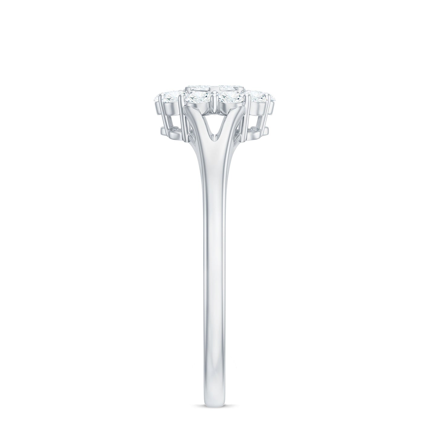 Certified Real Diamond Cluster Ring with Halo