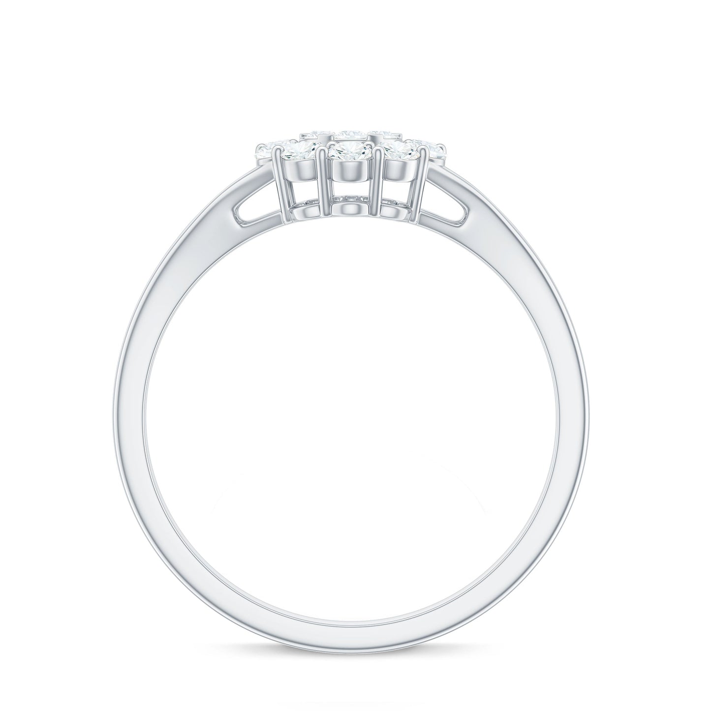 Certified Real Diamond Cluster Ring with Halo