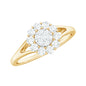 Certified Real Diamond Cluster Ring with Halo