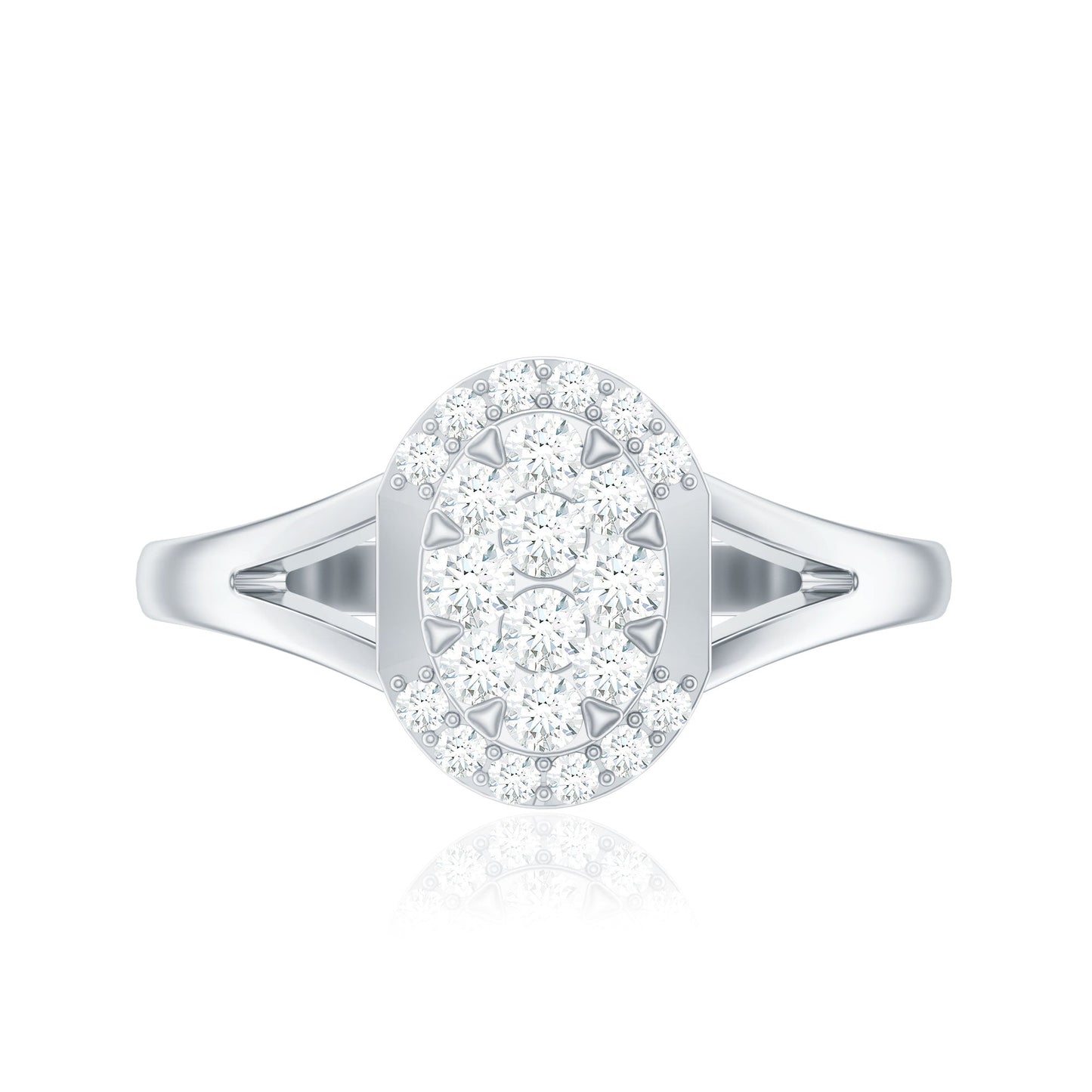 Classic Diamond Engagement Ring with Split Shank