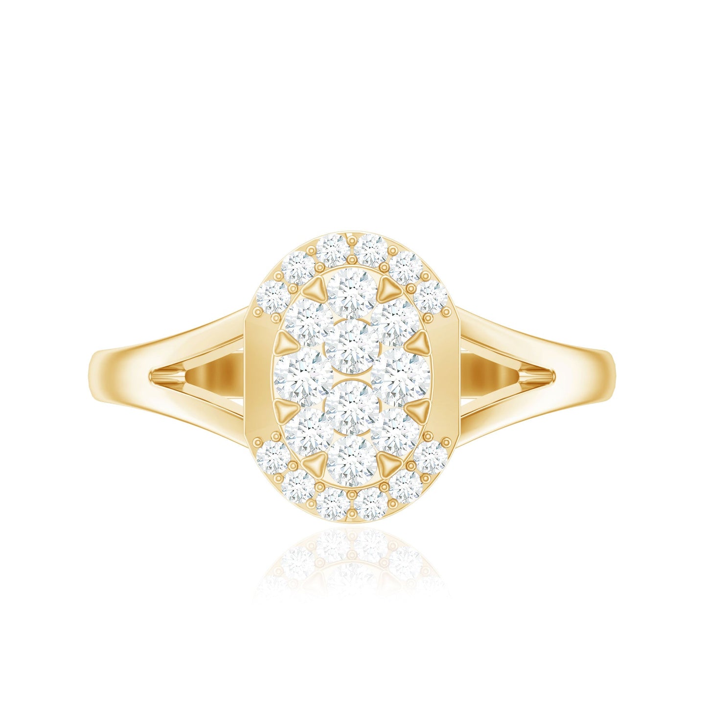 Classic Diamond Engagement Ring with Split Shank