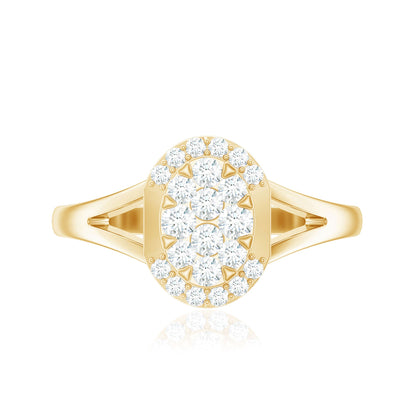 Classic Diamond Engagement Ring with Split Shank