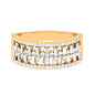 Certified Natural Diamond Wide Wedding Band