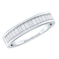Baguette Cut Lab Grown Diamond Half Eternity Band
