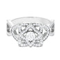 Genuine Diamond Blooming Flower Engagement Ring for Women