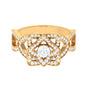 Genuine Diamond Blooming Flower Engagement Ring for Women