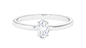 Natural Oval Diamond Solitaire Promise Ring with Certificate