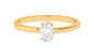 Natural Oval Diamond Solitaire Promise Ring with Certificate