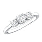 Natural Diamond 3 Stone Engagement Ring with Certificate