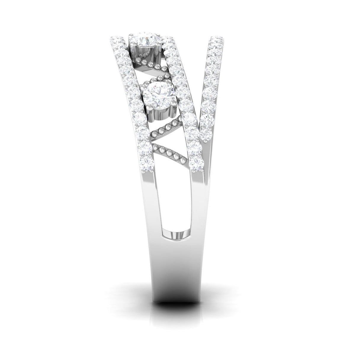 Designer Diamond Wedding Band with Certificate