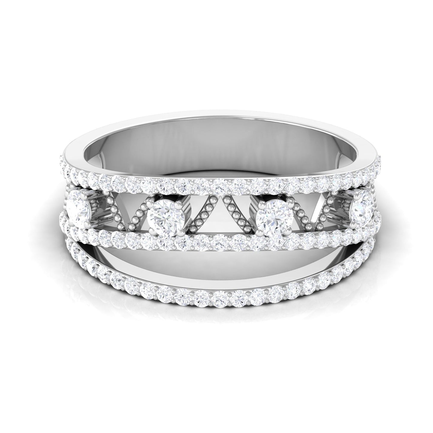Designer Diamond Wedding Band with Certificate