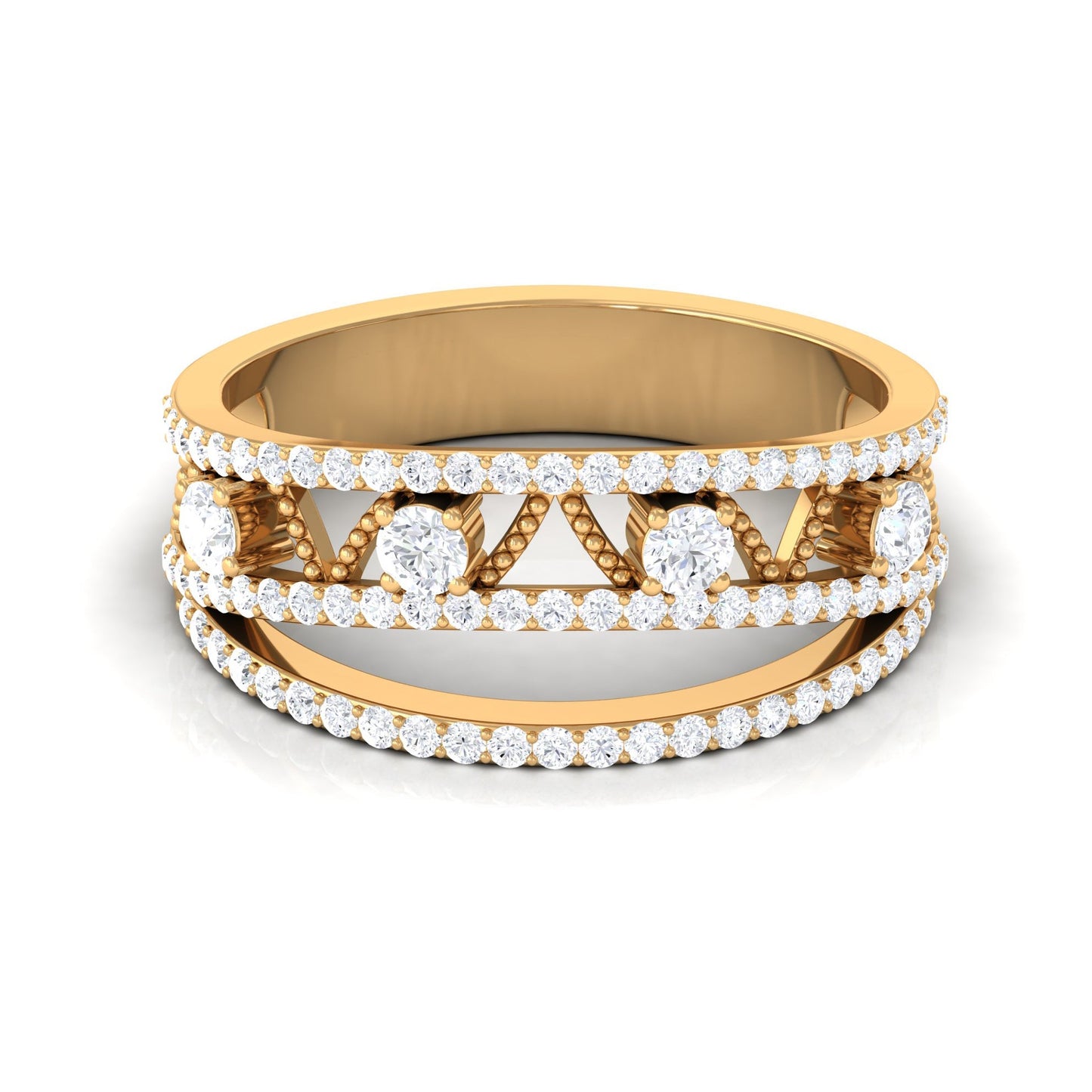 Designer Diamond Wedding Band with Certificate