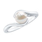 Cultured 2.2 Carat Freshwater Pearl Engagement Ring with Bypass Shank