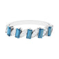 Baguette London Blue Topaz and Diamond Designer Eternity Band